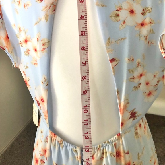 NWT Gorgeous Evening Light Blue Maxi Boho Dress - Picture 8 of 9